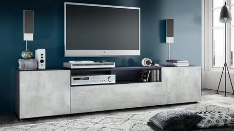 TV Stand Mogan in Black / Various Front Color