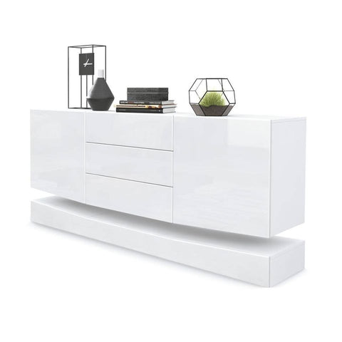 Wall Mounted Sideboard "City" In White HG