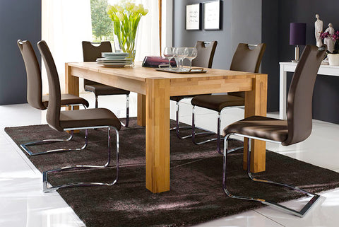 Dining Table "Peter" in Wild Oak - Oiled - Extendable