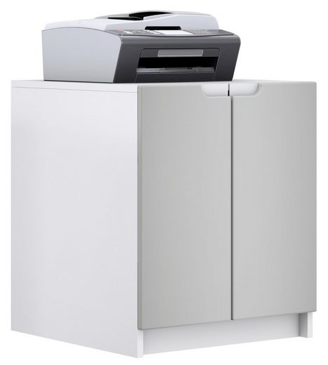 Office Storage Unit "Logan" in White / Fronts in Various Colors