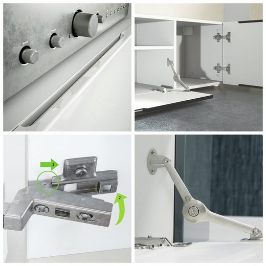 Tv Stand Set Mogan in White / Various Front Color