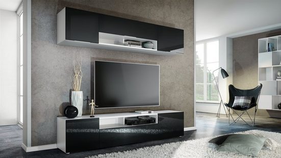 Tv Stand Set Mogan in White / Various Front Color