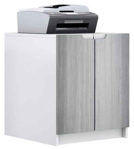 Office Storage Unit "Logan" in White / Fronts in Various Colors