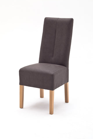 Dining Chair "Fabius" in Grey Leather