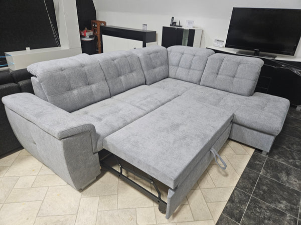 Sectional "Nelson" in Gray + Bed Function/Storage
