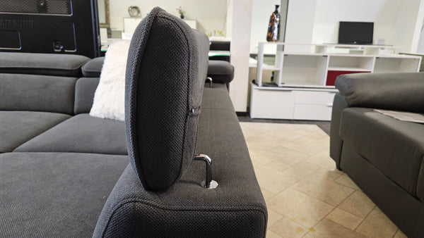 Sectional "Lola" in Dark Anthrazit + Bed Function