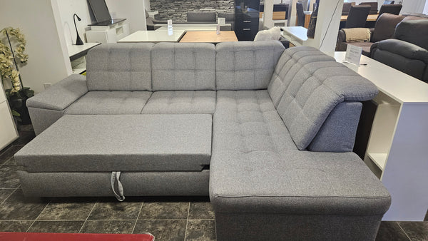 Sectional "Blomberg" in Gray + Bed Function