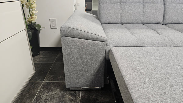 Sectional "Blomberg" in Gray + Bed Function