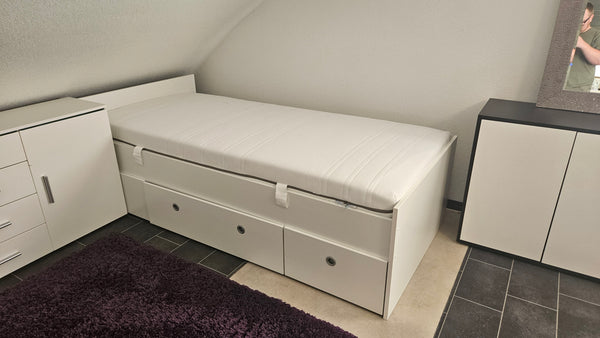 Nestica Compact Storage Bed with Mattress – 80” x 36”