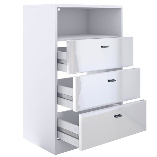 Storage Unit "Pinio V3" in White/Fronts in Various Colors