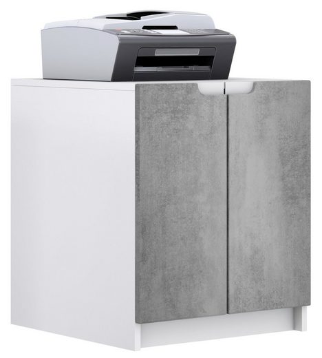 Office Storage Unit "Logan" in White / Fronts in Various Colors