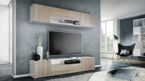 Tv Stand Set Mogan in White / Various Front Color