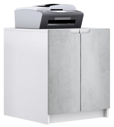 Office Storage Unit "Logan" in White / Fronts in Various Colors