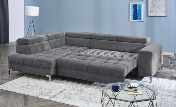 Sectional "Arte" in Fabric + Bed Function