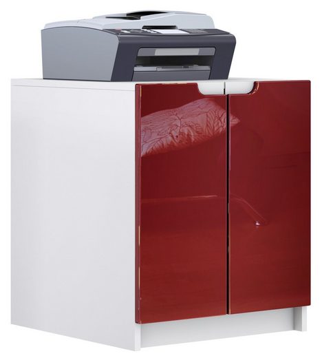 Office Storage Unit "Logan" in White / Fronts in Various Colors