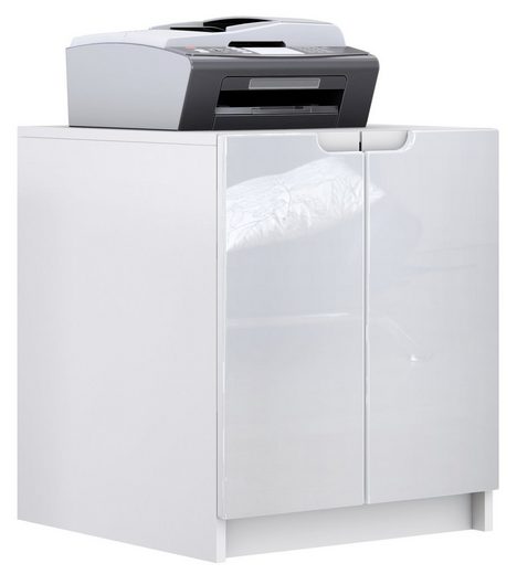 Office Storage Unit "Logan" in White / Fronts in Various Colors