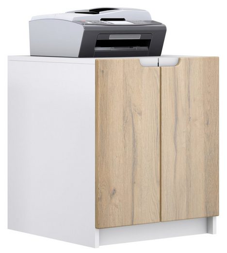 Office Storage Unit "Logan" in White / Fronts in Various Colors