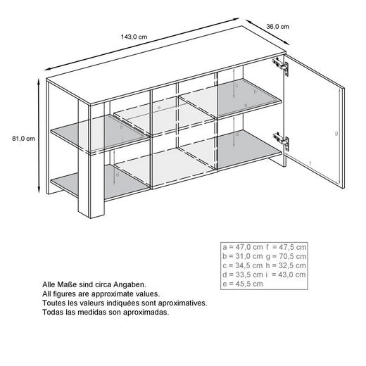 Sideboard "Canto" in White