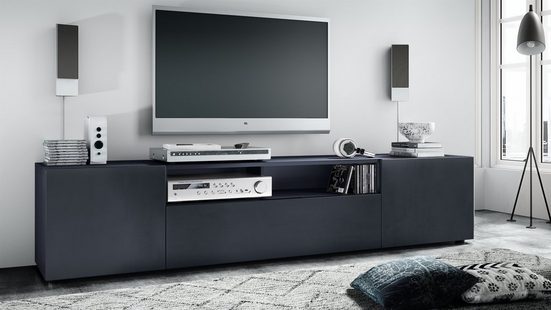 TV Stand Mogan in Black / Various Front Color