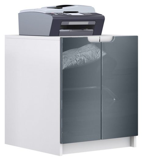 Office Storage Unit "Logan" in White / Fronts in Various Colors