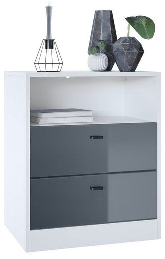 Storage Unit "Pinio V2" in White/Fronts in Various Colors