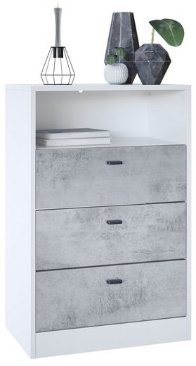 Storage Unit "Pinio V3" in White/Fronts in Various Colors