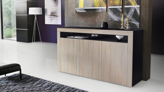 Sideboard Valencia - Black Matt / Various Front Colors