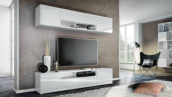 Tv Stand Set Mogan in White / Various Front Color