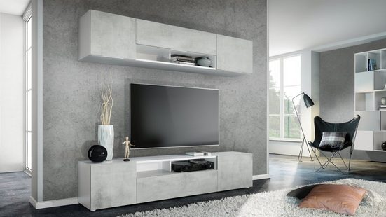 Tv Stand Set Mogan in White / Various Front Color