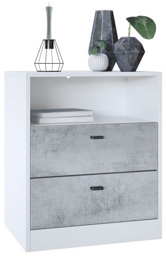 Storage Unit "Pinio V2" in White/Fronts in Various Colors