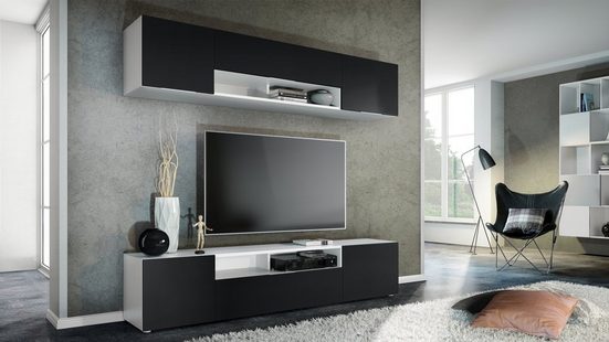 Tv Stand Set Mogan in White / Various Front Color