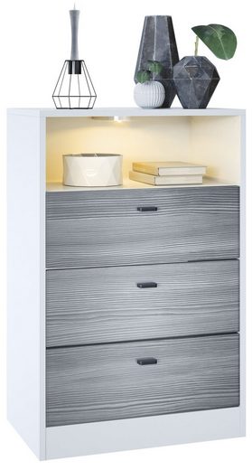 Storage Unit "Pinio V3" in White/Fronts in Various Colors