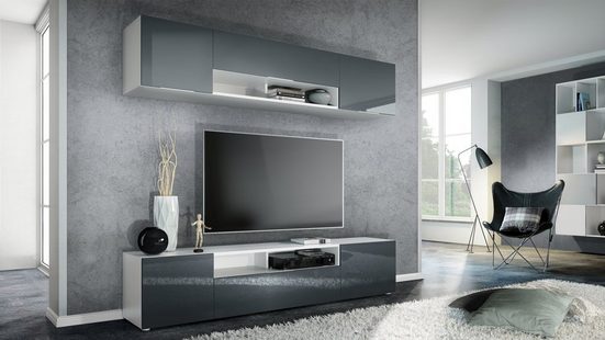 Tv Stand Set Mogan in White / Various Front Color