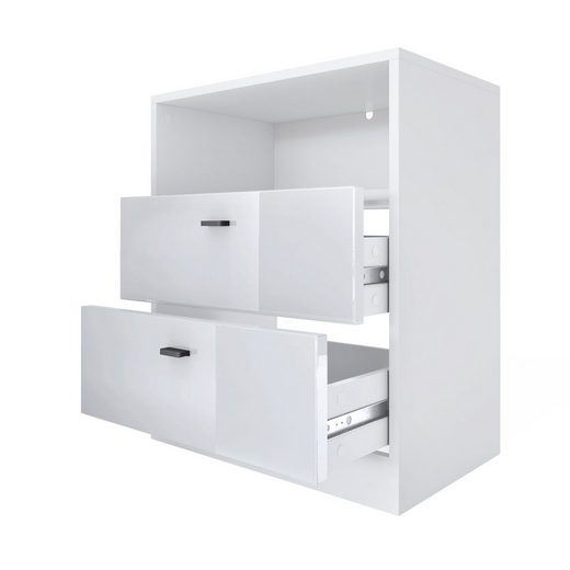 Storage Unit "Pinio V2" in White/Fronts in Various Colors