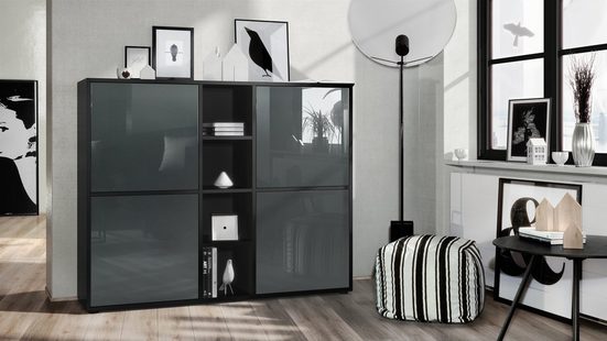 Cuba "Highboard V3" in Black Matt