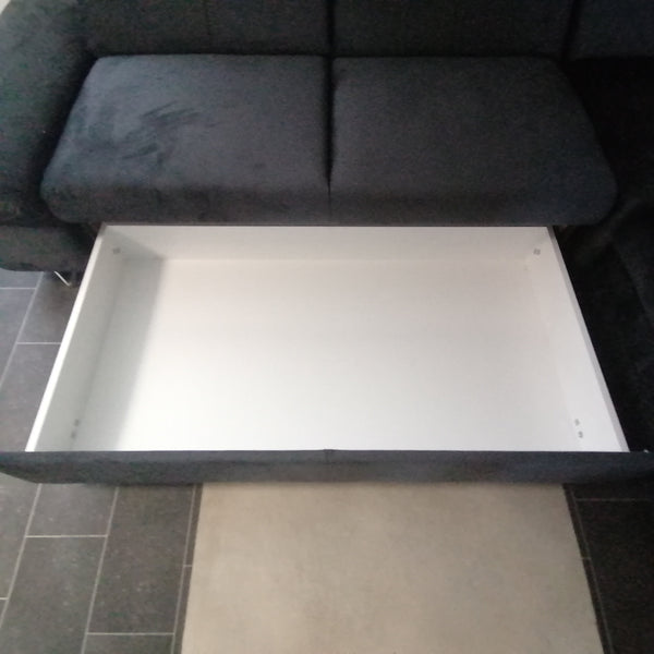 Sectional "Atlanta" in Dark Anthrazit + Bed Function