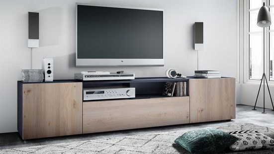 TV Stand Mogan in Black / Various Front Color