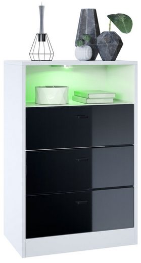 Storage Unit "Pinio V3" in White/Fronts in Various Colors
