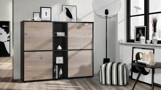Cuba "Highboard V3" in Black Matt