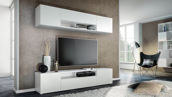 Tv Stand Set Mogan in White / Various Front Color