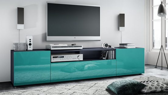 TV Stand Mogan in Black / Various Front Color