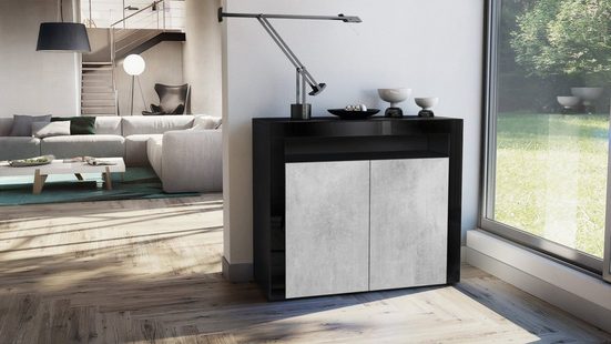 Storage Unit "Valencia" - in Black / Various Front Colors