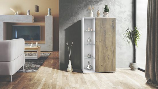 Storage Unit "Davos" in White Matt Body/Various Color Fronts