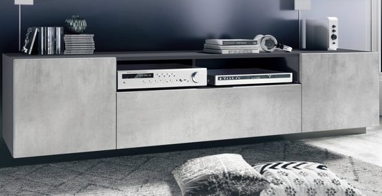 TV Stand Mogan in Black / Various Front Color