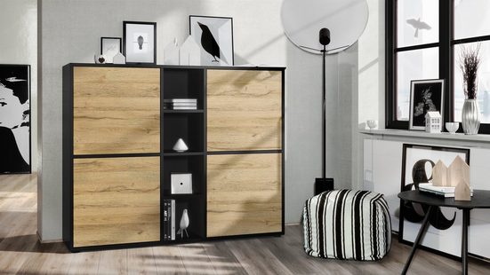 Cuba "Highboard V3" in Black Matt