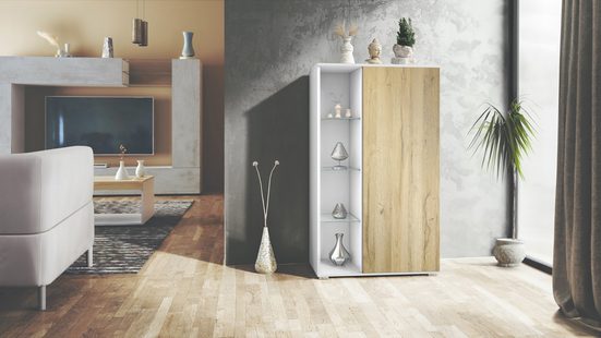 Storage Unit "Davos" in White Matt Body/Various Color Fronts