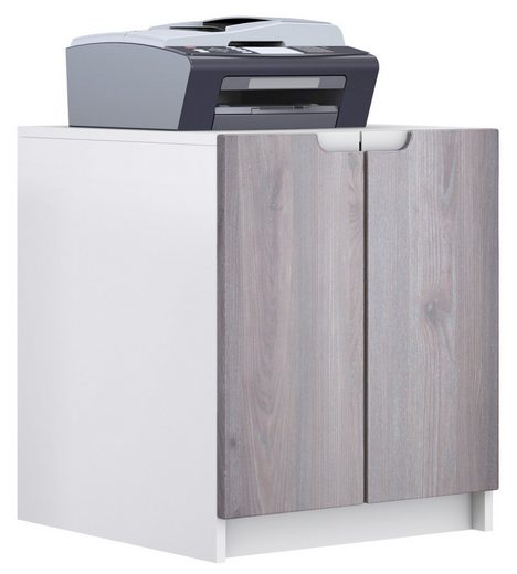 Office Storage Unit "Logan" in White / Fronts in Various Colors