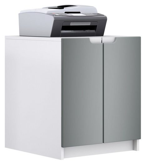 Office Storage Unit "Logan" in White / Fronts in Various Colors