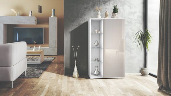 Storage Unit "Davos" in White Matt Body/Various Color Fronts