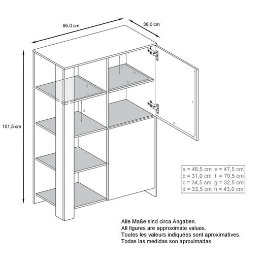Display Cabinet "Canto" in white